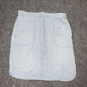 J.JILL Skirt Womens Size XS Blue Pull On Lightweight Pockets Casual Beach Preppy